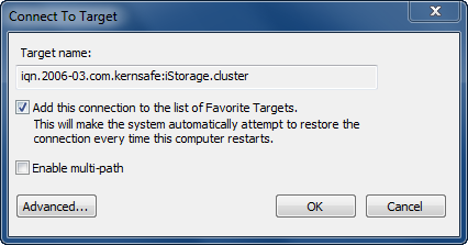 iSCSI Logon to target